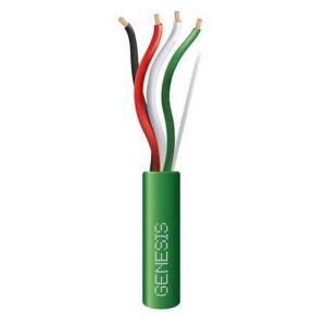 Genesis 31042105 22/4 Stranded Plenum Cable, Unshielded, CL3P, FPLP, CMP, FT6, 1000' (304.8m), Reel-in-a-Box, Green