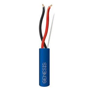 Genesis 31142106 18/2 Stranded Plenum Cable, Unshielded, CL3P, FPLP, CMP, FT6, 1000' (304.8m), Reel-in-a-Box, Blue
