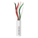 Genesis 31151012 18/4 Stranded Plenum Cable, Unshielded, CL3P, FPLP, CMP, FT6, 1000' (304.8m), Reel, Natural White