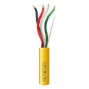Genesis 31152102 18/4 Stranded Plenum Cable, Unshielded, CL3P, FPLP, CMP, FT6, 1000' (304.8m),Reel-in-a-Box, Yellow