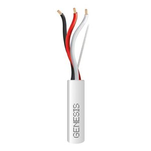 Genesis 31261012 18/3 Stranded Plenum Cable, Unshielded, CL3P, FPLP, CMP, FT6, 1000' (304.8m), Reel, Natural White