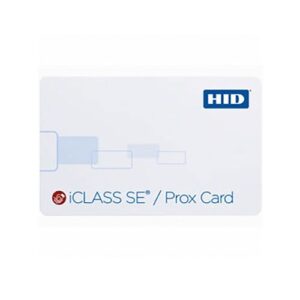 HID 3154PGGNNN iCLASS 32k SE Prox Card, SIO Programmed, 125 kHz HID Prox Unprogrammed, Glossy Front and Back, No Printed Card Numbering, No Slot