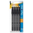 Paper Mate 3163558PP Eraser Mate Stick Ballpoint Pen, Medium, 1.0mm, Black, 5-Pack