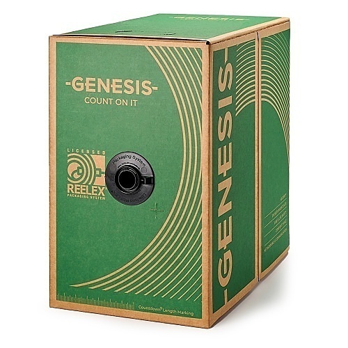 Genesis 32071112 22/8 Stranded Shielded Plenum Cable, CL3P, FPLP, CMP, FT6, 1000' (304.8m), REELEX Pull Box, Natural White