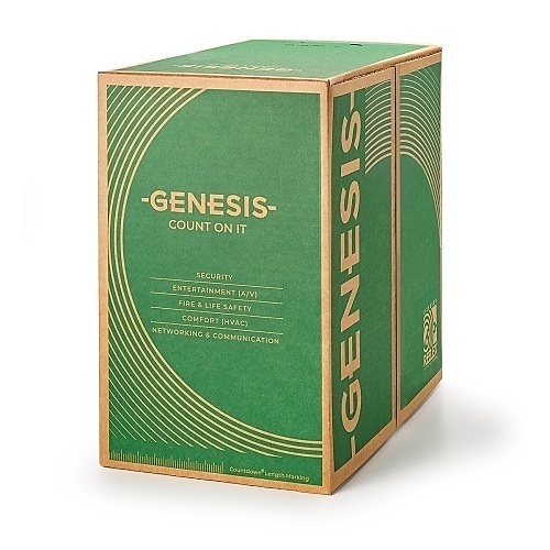 Genesis 32071112 22/8 Stranded Shielded Plenum Cable, CL3P, FPLP, CMP, FT6, 1000' (304.8m), REELEX Pull Box, Natural White