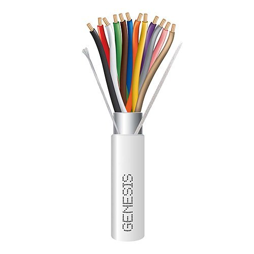 Genesis 32091012 22/12 Stranded Shielded Plenum Cable, CL3P, FPLP, CMP, FT6, 1000' (304.8m), Reel, Natural White