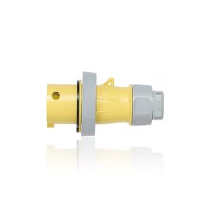 Leviton 320P4WLEV 20A Pin and Sleeve Plug, Yellow