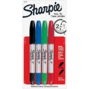 Sharpie 32174PP Permanent Markers, Twin Tip, Assorted Colors, 4-Pack