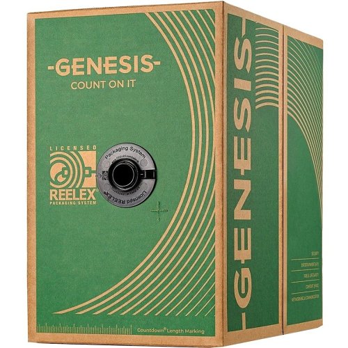 Genesis 32211112 16/2 Stranded Shielded Plenum Cable, CL3P, FPLP, CMP, FT6, 1000' (304.8m), REELEX Pull Box, Natural White