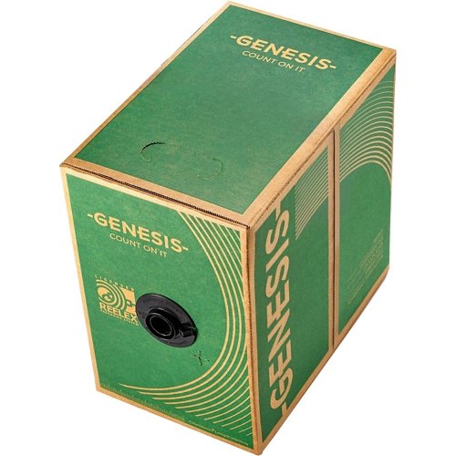 Genesis 32211112 16/2 Stranded Shielded Plenum Cable, CL3P, FPLP, CMP, FT6, 1000' (304.8m), REELEX Pull Box, Natural White