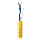 Genesis 32521102 22/1 Pair Stranded Plenum LonWorks Cable, Unshielded, CL3P, FPLP, CMP, FT6, 1000' (304.8 m), REELEX Pull Box, Yellow