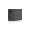 Leviton 3261W-E 2 Gang 1.56 and Blank Combo Weatherproof Cover, Black