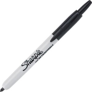 Sharpie 32701 Retractable Permanent Marker, Fine Tip, 12-Pack, Black