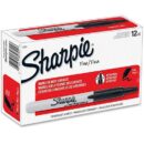 Sharpie 32701 Retractable Permanent Marker, Fine Tip, 12-Pack, Black