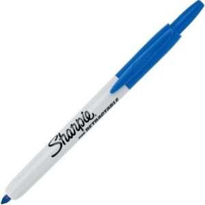 Sharpie 32703 Retractable Permanent Markers, Fine Tip, Blue, 12-Pack