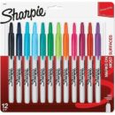 Sharpie 32707 Retractable Permanent Markers, Fine Point, Assorted Colors, 12-Pack
