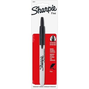Sharpie 32721PP Retractable Permanent Markers, Fine Point, Black
