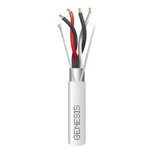 Genesis 32811112 22/2 Pair Stranded Shielded Plenum Cable, CL3P, FPLP, CMP, FT6, 1000' (304.8m), REELEX Pull Box, Natural White