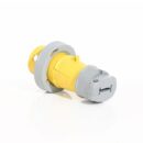 Leviton 330P4WLEV Watertight Pin and Sleeve Connector, 2-Pole 3-Wire, 100A 480V