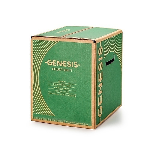 Genesis 33202106 22/1 Pair Stranded Shielded Plenum Cable, CL3P, FPLP, CMP, FT6, EIA-485, 1000' (304.8m), Reel-in-a-Box, Blue