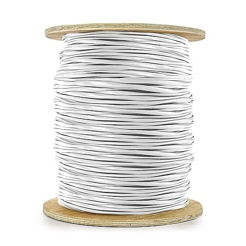 Genesis 33221001 18/1 Pair Stranded Shielded Plenum Cable, CL3P, FPLP, CMP, FT6, EIA-485, 1000' (304.8m), Reel, White