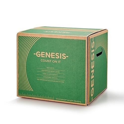 Genesis 33232103 24/1.5 Pair Stranded Shielded Plenum Cable, CL3P, FPLP, CMP, FT6, EIA-485, 1000' (304.8m), Reel-in-a-Box, Orange