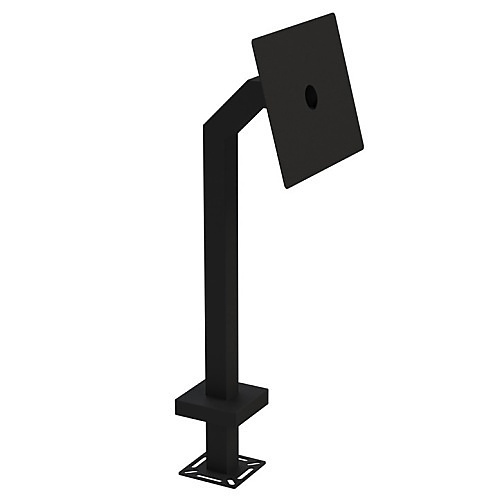 Pedestal Pro 33PE1-INVU-02-CRS Access Control Mounting Post, 42" Height, Tilting Neck, Black Steel, Surface Mount