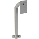 Pedestal Pro 33PE1-XLG-002-304 45" Stainless Gooseneck Pedestal, ButterflyMX 7" Surface