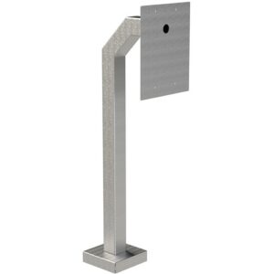 Pedestal Pro 33PE1-XLG-002-304 45" Stainless Gooseneck Pedestal, ButterflyMX 7" Surface