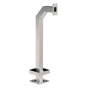 Pedestal Pro 33PE1-PDK-03-304 Access Control Mounting Post, 42" Stainless Steel Gooseneck Pedestal, Surface Mount Compatible
