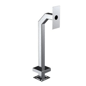 Pedestal Pro 33PE1-ZENI-01-304 Access Control Mounting Post, 42" Stainless Steel Pedestal Compatible with Zenitel Intercom Systems