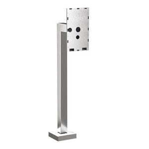 Pedestal Pro 33PED-MVI-002-304 Access Control Mounting Post, 45", 304 Stainless Steel with 12" Neck and MVI KeyCom Lite System