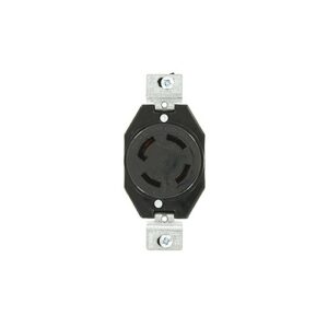Leviton 3430-G Single Receptacle Locking, -Pole, 4-Wire, 3-Phase, Power Plug