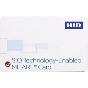 HID 3450PGGMN MIFARE Classic 1K Cards with SIO Encoding, SIO Programmed, Glossy Front and Back, Sequential Matching Encoded/Printed (Inkjetted), No Slot Vertical Indicators, Composite 40% Polyester