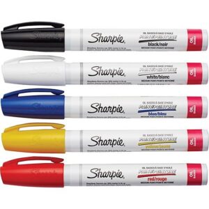 Sharpie 34971PP Oil-Based Paint Markers, Medium Tip, 5-Pack, Assorted Colors
