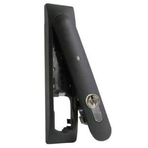 RCI 3525B 3525 Series Electromechanical Rack Handle Lock, 12/24V DC, Black