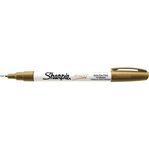 Sharpie 35532 Paint Marker, Extra Fine Point, Metallic Gold