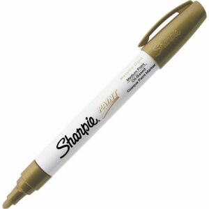 Sharpie 35559 Paint Marker, Medium Point, Metallic Gold