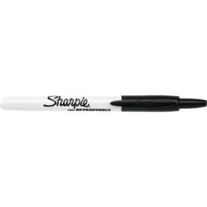 Sharpie 36701 Retractable Marker, Fine Point, Black