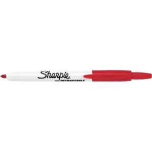 Sharpie 36702 Retractable Marker, Fine Point, Red