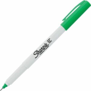 Sharpie 37114 Permanent Markers, Ultra Fine Point, Green