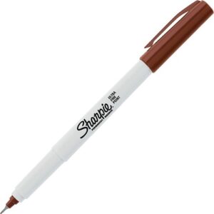 Sharpie 37117 Permanent Markers, Ultra Fine Point, Brown
