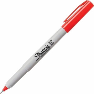 Sharpie 37122 Permanent Markers, Ultra Fine Point, Red