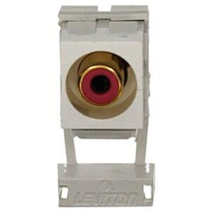 Leviton 40735-RRW Quickport RCA Connector, Red