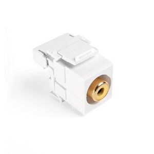 Leviton 40735-RYW QuickPort RCA Connector, Yellow