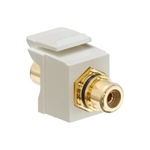 Leviton 40830-BIE QuickPort RCA Connector, Ivory
