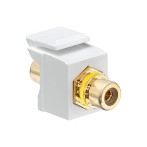 Leviton 40830-BWY QuickPort RCA Connector, White