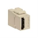 Leviton 40834-I HDMI Feedthrough QuickPort Connector, White Housing