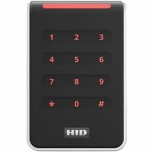 HID 40KHNKS-03-0004XR Signo PIV 40K Reader, Custom Profile, Pigtale, Mobile Ready, Black with Silver Trim