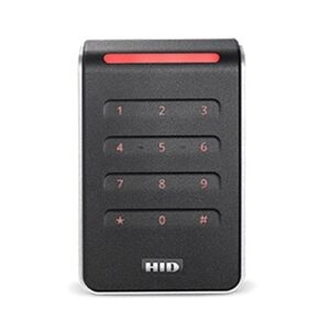 HID 40KHNKS-03-00055J Signo Contactless PIV Reader 40 with Keypad and Wall Switch Mount, Pigtail Connection, Black / Silver